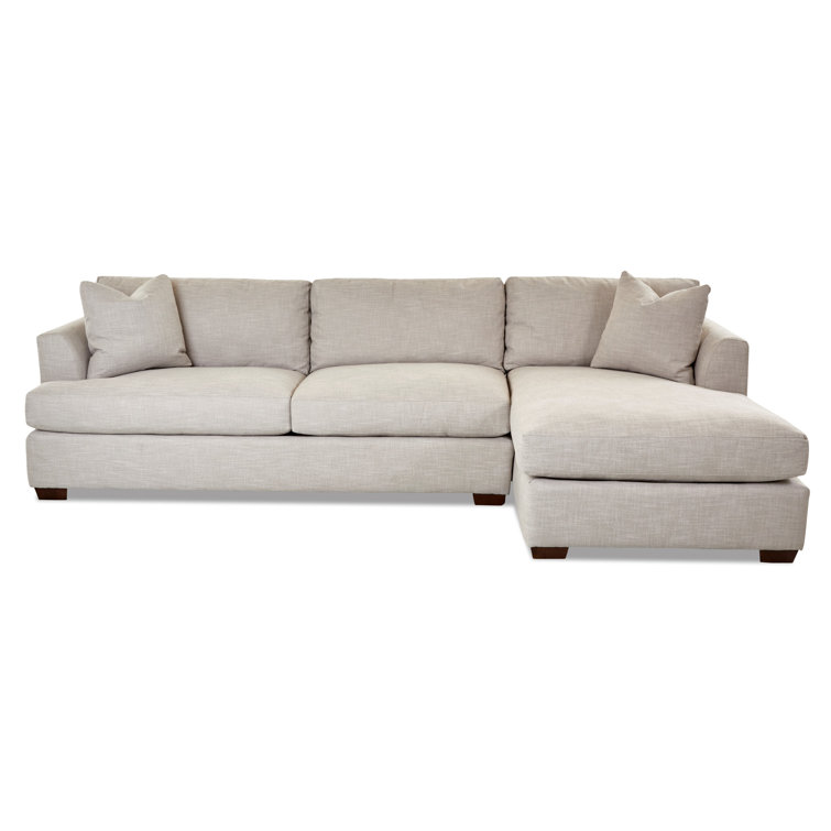 Lazar 128" Wide Right Hand Facing Sofa & Chaise & Reviews Birch Lane